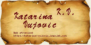 Katarina Vujović vizit kartica